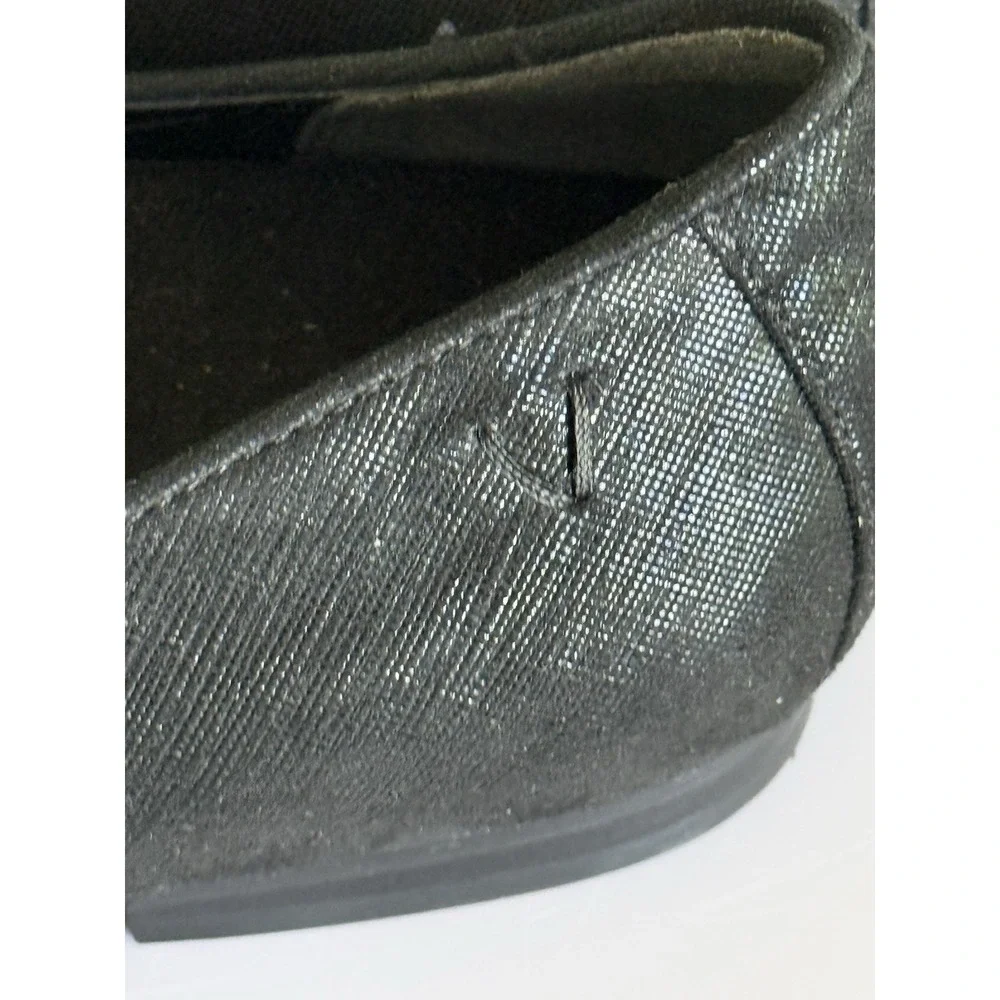 Vionic Willa II Loafer Shoe Size 8 Black Shimmer Slip On Flats Comfort Support